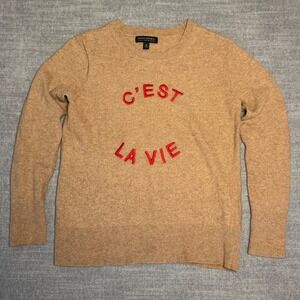 Banana Republic Italian Merino Blend "C'EST LA VIE" Sweater Size Small